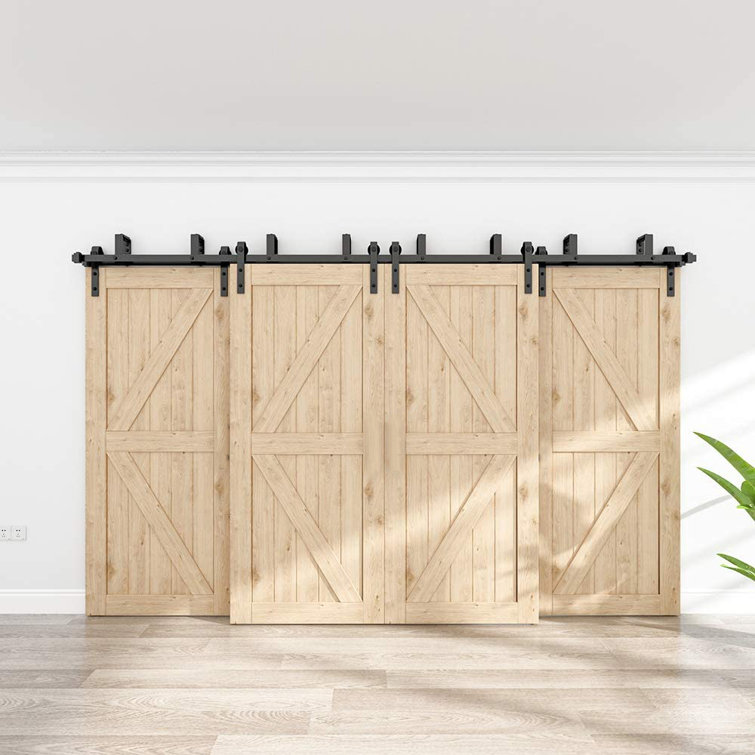 winsoon Ensemble de quincaillerie de porte de grange coulissante bypass et Commentaires Wayfair.ca